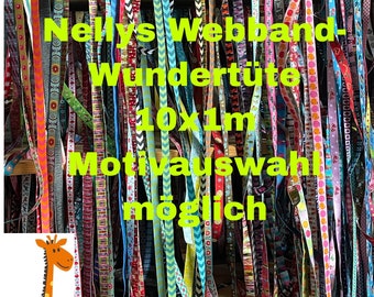 Nelly's Webband-Wundertüte 10x1m (1,45 EUR/m) Motivauswahl möglich