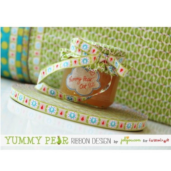 3m Webband  (1,60 EUR/m) YUMMY PEAR 12mm Farbenmix