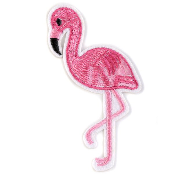 Aufbügler / Aufnäher Flamingo pink 60 x 105 mm