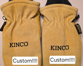 Custom Hand-Drawn Kinco Ski and Snowboarding Mittens. Your Design Idea!! Artistic Personalization.