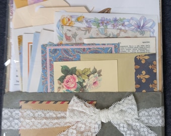 Junk Journal Paper Bundle (Includes Vintage Items)