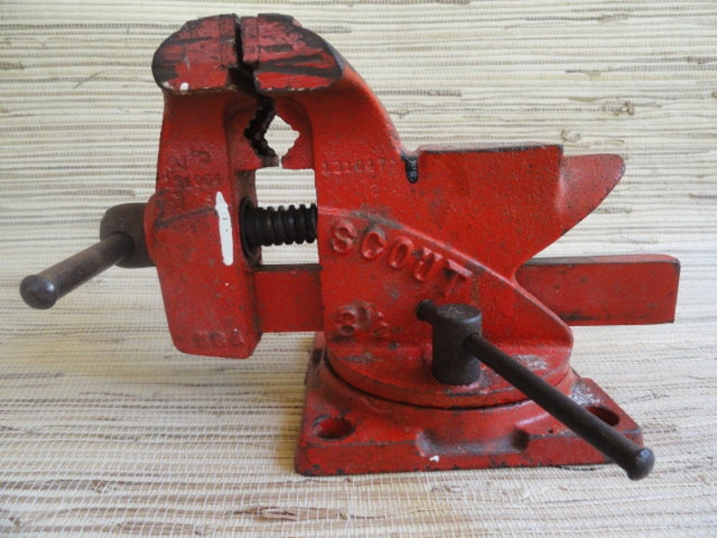 Wilton Scout 31/2 Jaw Vise Vintage Red Bench Vise Etsy