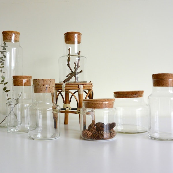 Glass Jar With Cork Etsy