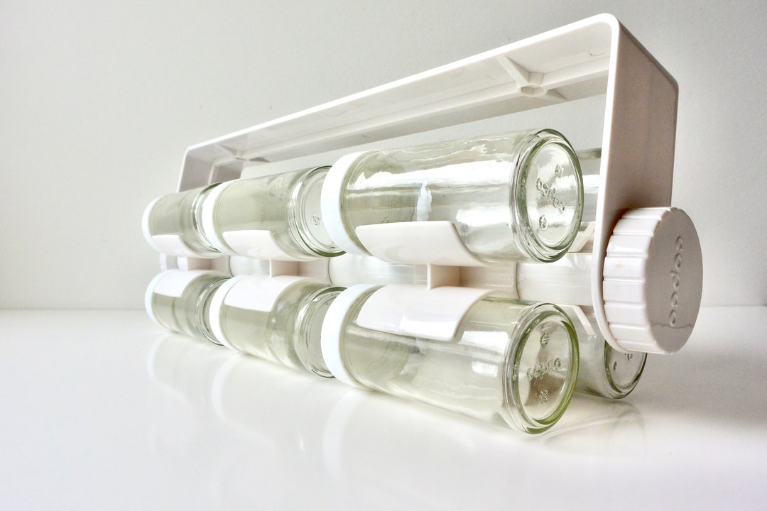Copco Dish Rack White Copco Under Cabinet Hanging Spice Rack / Mid Century Modern ...