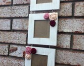 Picture Frame - Photo Frame - Rustic Picture Frame - Country Picture Frame - Rosette Picture Frame - Bridal Party Gift - Wedding Frame