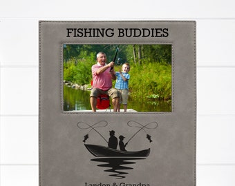 Fishing Buddies Picture Frame Gift for Grandpa, Personalized gift for Grandpa from grandchild, Picture Frame gift to Grandpa, Father's Day