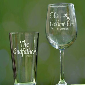 Godmother and Godfather Glasses Godparents glasses