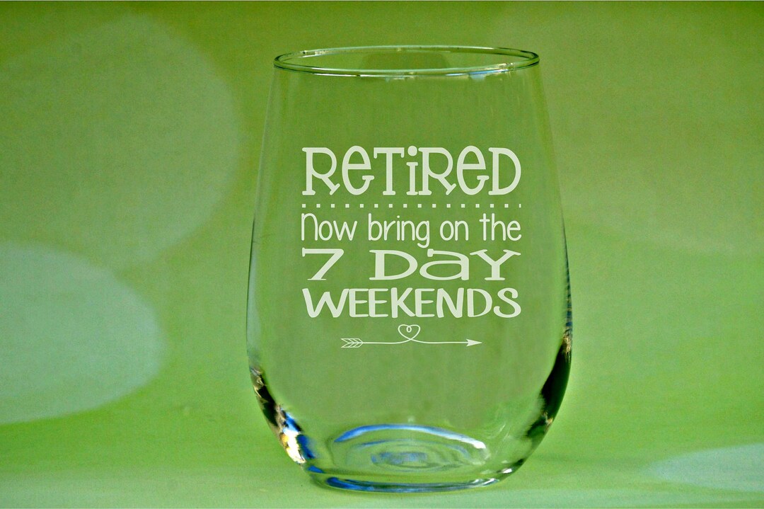 Personalized Retirement Gifts, Retirement Wine Glass, Retirement Gifts