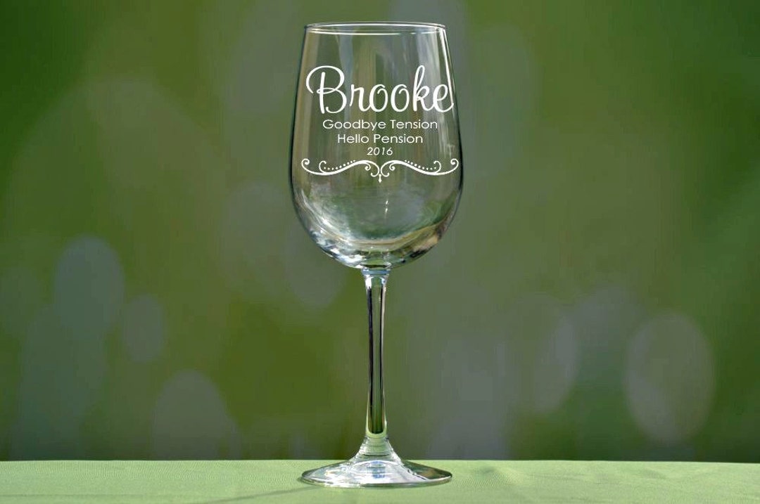 Personalized Retirement Gifts, Retirement Wine Glass, Retirement Gifts