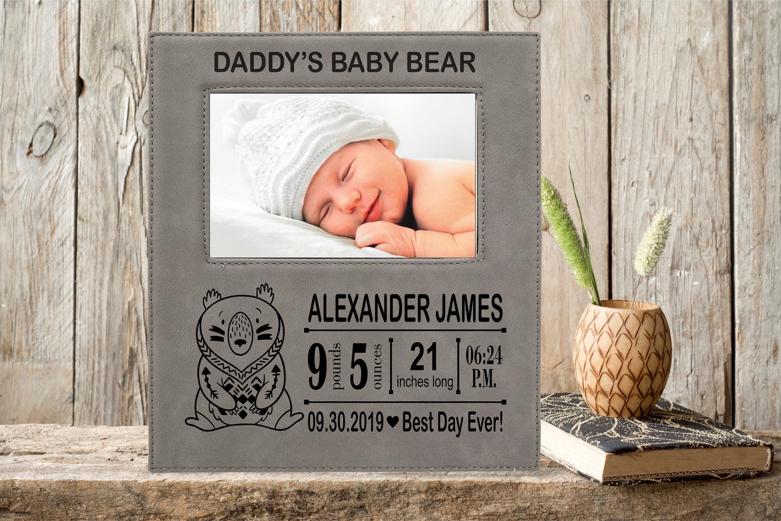 New Baby Birth Stats Picture Frame for New Parents Gift for Etsy