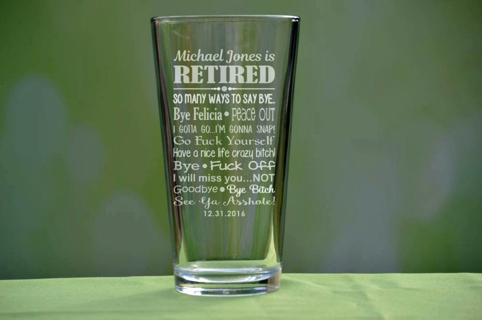 Personalized Retirement Glass Retirement Gifts Retirement Etsy