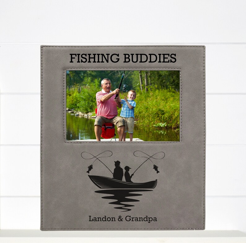 Fishing Buddies Picture Frame Gift for Grandpa Personalized Etsy