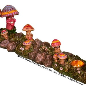 Nose Desserts Magic Mushroom Garden Family Frog Wizard Stick Cone Incense Burner Ash Catcher
