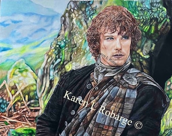 11” x 17” Limited edition art print of Jamie Fraser