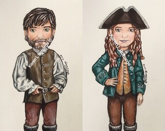 My Roger and Bree cartoons from Outlander