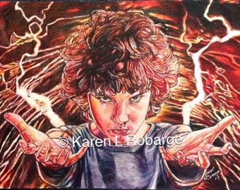 11" x 17" Limited edition art print of eleven from StrangerThings