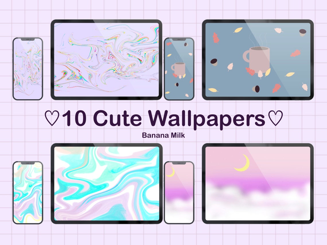 10 Cute Wallpaper Backgrounds Digital Downloads for Phone - Etsy