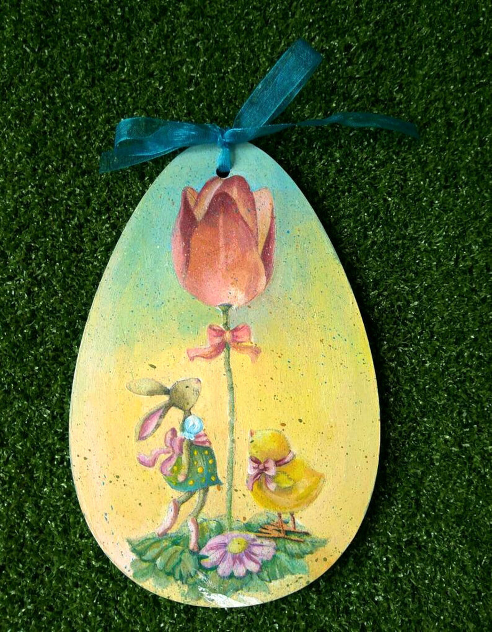 Happy Easter Easter Decorations Easter Bunny Spring Decor Etsy