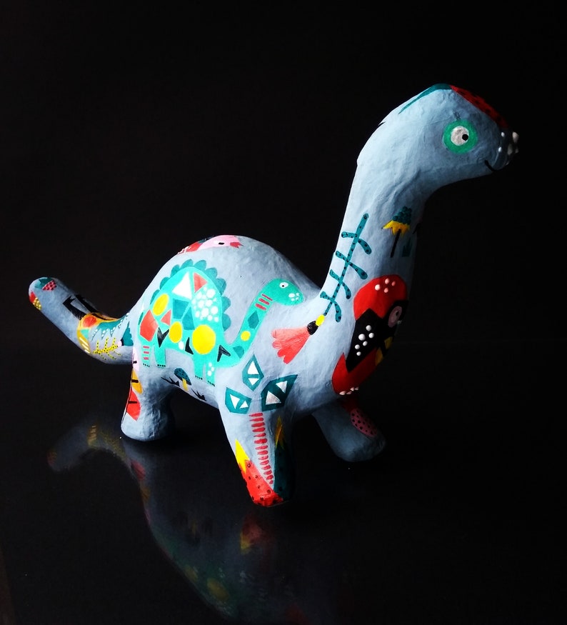 OOAK Interior Sculpture Dino Sculpture Paper Mache Dinosaur Etsy