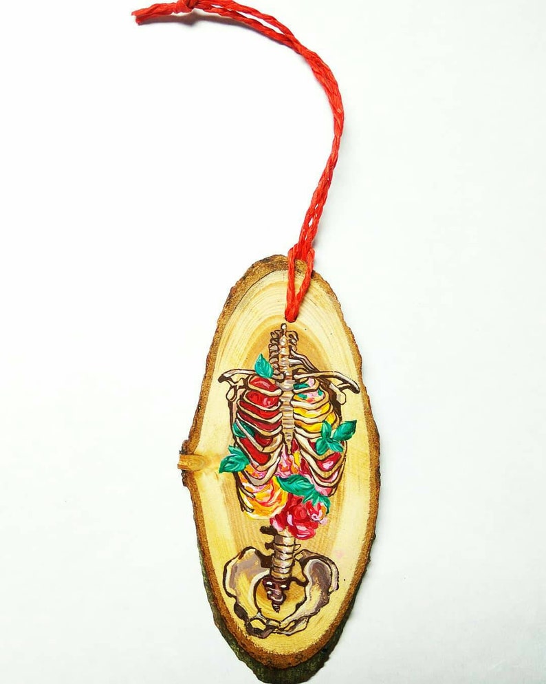 Ribs Ornaments Halloween Stocking Fillers Halloween Decoration Flowers Skull Ornament Skull Ribs Stockings Punk rock ornament