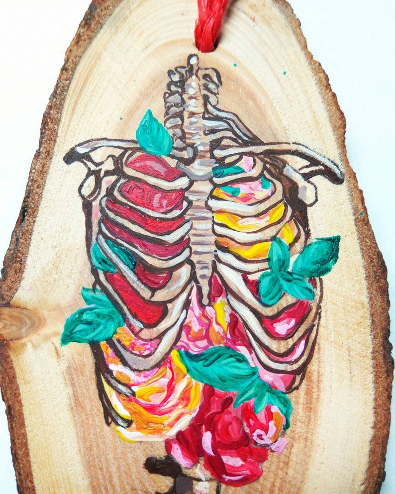 Ribs Ornaments Halloween Stocking Fillers Halloween Decoration Flowers Skull Ornament Skull Ribs Stockings Punk rock ornament
