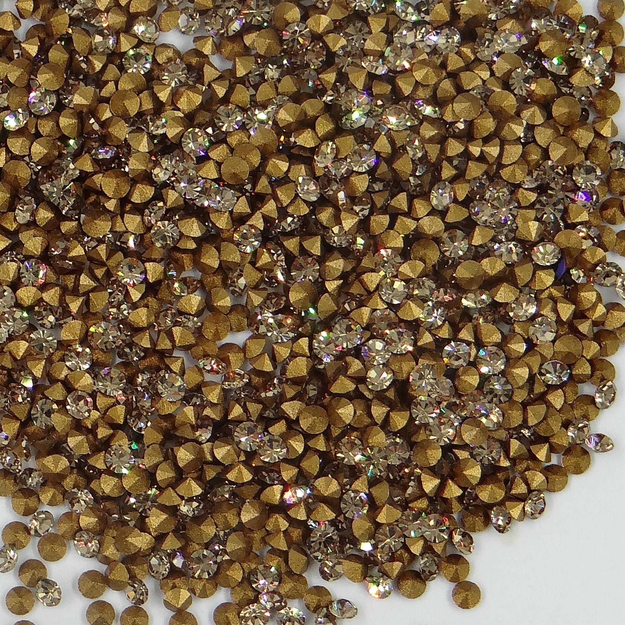 1100 PP6 LCT *   100 Swarovski rhinestones point back, chatons, pp6 (1,35mm) light colorado topaz