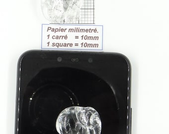 FLAS SALE 22 * 12 Swarovski pendants 6775/4 20mm ELEPHANT crystal clear, with hole for metal rod with a loop