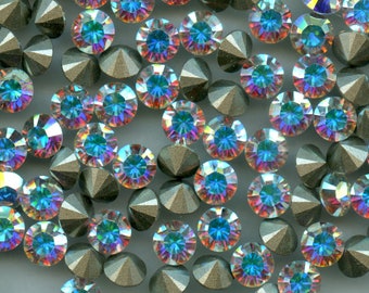 1028 SS35 CI ***  16 Swarovski rhinestones point back SS35 (7,4mm) CRYSTAL AB