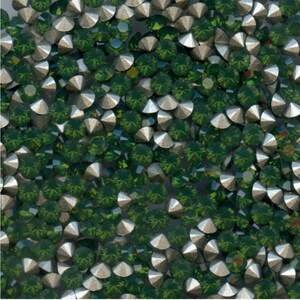 1028 PP14 PG *** 100 strass Swarovski fond conique PP14 (2,1mm) PALACE GREEN