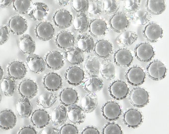 1028 SS34 C unfoiled ***12 Strass Swarovski fond conique 7,2mm CRYSTAL unfoiled