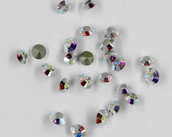 MIX PB14 * 24 strass Swarovski fond conique mix SS21-22-24-26 CRYSTAL AB