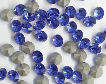 1028 SS34 SA ***12 Strass Swarovski fond conique 7,2mm SAPPHIRE