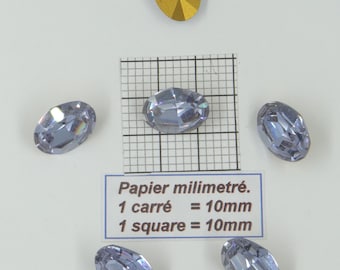 4100 18X13 AL  * 1 Swarovski crystal stone 4100 18x13MM OVALE point back ALEXANDRITE