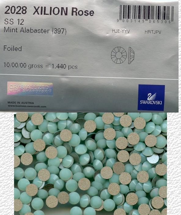 2028 Ss12 Ma *** 80 Swarovski Xilion Rose Flat Back 3,1mm Mint