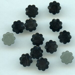 2728 ss10 N ***  50 Swarovski flat back HOTFIX FLOWER shape JET