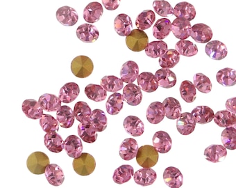 FLASH SALE No. 9*** 144 Swarovski stones - réf. 1100 SS34 (7,2mm) round chaton conical base ROSE (Full pack genuine Swarovski)