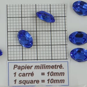 4120 14X10 SA * 10/30 Swarovski crystal stones 4120 14x10MM OVALE point back SAPPHIRE