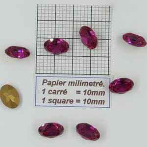 4120 14X10 F * 10/30/72/144 Swarovski crystal stones 4120 14x10MM OVALE point back FUCHSIA