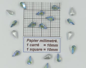 4300 10X6 PX *24/48/72 Swarovski crystal stone 4300 pear 10X6mm point back PERIDOT AB