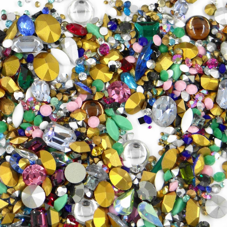 MIX ST20 *** 20 Grams MIX Rhinestones (swarovski+vintage) About 1.000 ...