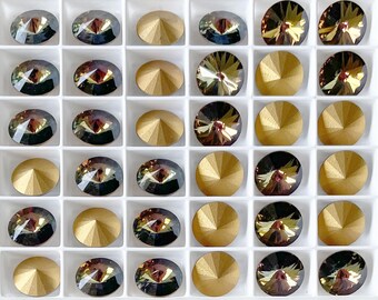 1122 12 TB * 2 Swarovski crystal stones rivoli 1222 12MM TABAC