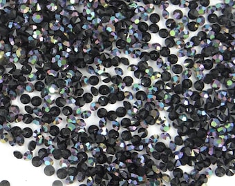 1100 PP14 NX ***   100 Swarovski rhinestones point back, chatons, PP14 (2,05mm)  JET AB