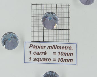 4866 14 VL * 4 Swarovski stones flat back, no hole, 4866 14mm VITRAIL LIGHT Z