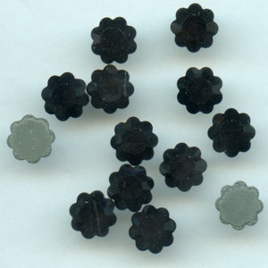 2728 ss10 N hf***  50 Swarovski flat back FLOWER shape JET hotfix SS10