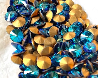 1122 SS29 BB * 30 Swarovski crystal stones rivoli 1222 SS29 (6,2mm) BERMUDA BLUE
