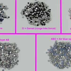 MIX-P-SS8-1*** 50 PRECIOSA rhinestones flat back SS8(2,4mm) mix 5 colors