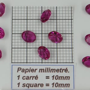 4120 10X8 F (u) * 10 Swarovski crystal stone ovale point back 4120 10x8mm FUCHSIA unfoiled