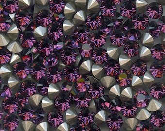 1028 SS29 A ***  24 Swarovski rhinestones point back SS29 (6,2) AMETHYST