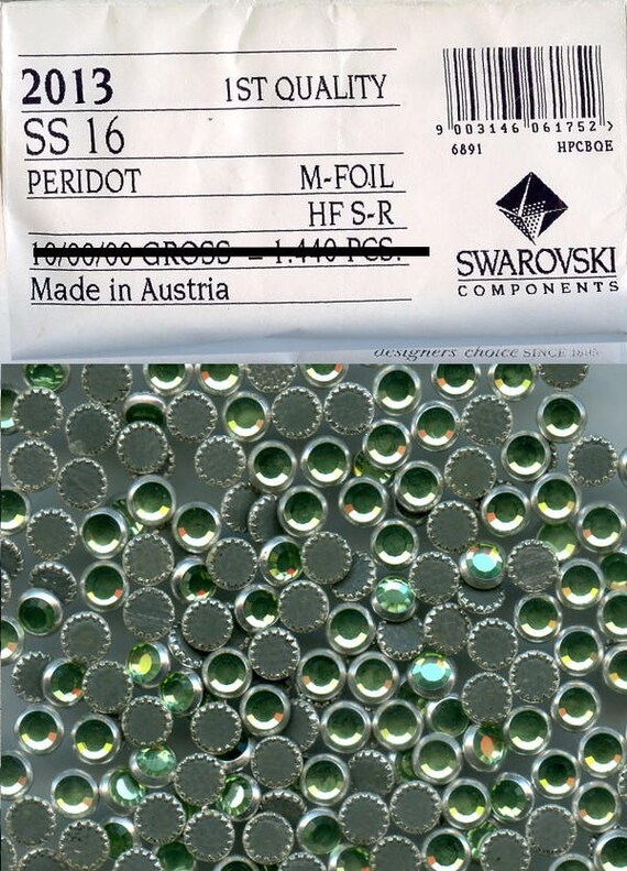 2013 SS16 P HF *** 30個のスワロフスキーラインストーンがフラット