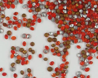 STRASS MIX 4 *** 100 vintage rhinestones point back MIX